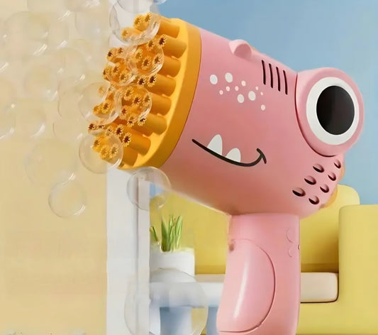 Dinoszaurusz Buborékfújó Rózsaszín – 40 Lyukú, Teljesen Automatikus Buborékgép Gyerekeknek