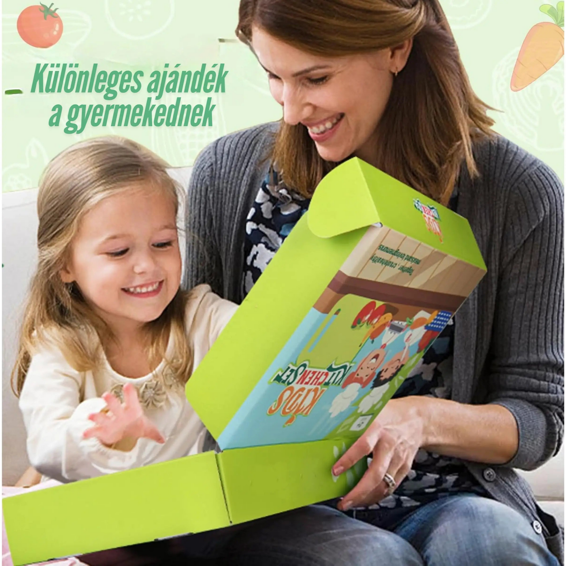Gyerekkés 29 darabos - gyerekbiztonsági konyhakés, gyerekkés gyümölcs hámozáshoz és -vágáshoz, gyerekvágó kés 2 éves kortól vágódeszkával, Montessori kés BaBo Kids Tools