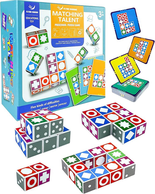 Fa logikai kocka játék 🧩🪵