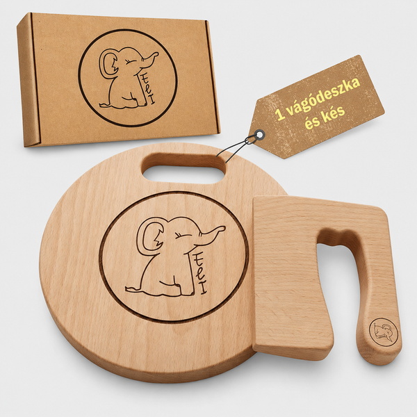Montessori Fa Gyerekkés Szett 3+ Elefántos | BaBo KidsTools